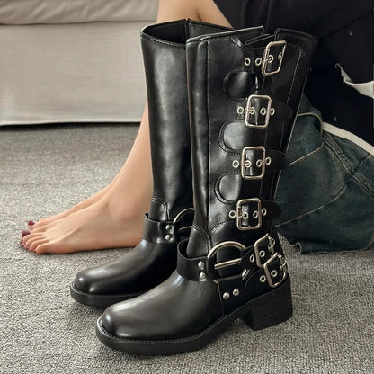 DAKOTA - Stivali alti in pelle