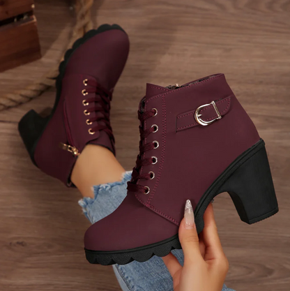 MONTANA – Stivaletti con Tacco e Fibbia